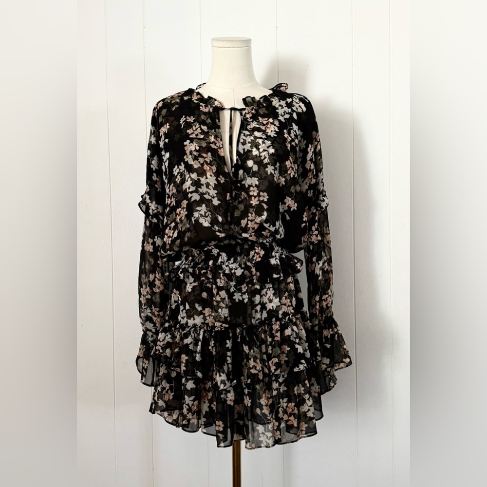 MISA Los Angeles Lolita Dress in Ditsy Black Floral Size Large - Picture 6 of 13
